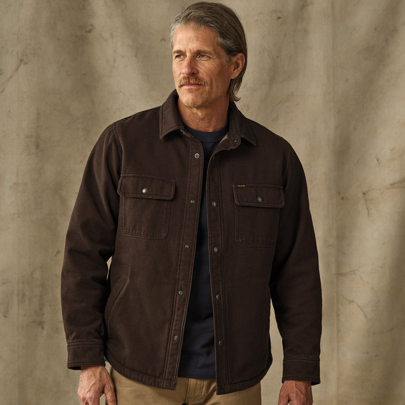 Fleece-lined jac-shirt par Filson | Dark brown (Brown)