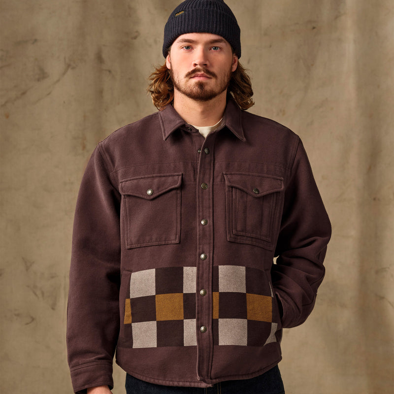 Beartooth jac-shirt par Filson | Mahogany geo stripe (Brown)