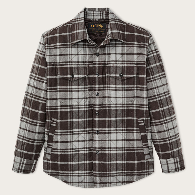 Insulated flannel jac-shirt by Filson | Brown / gray plaid (Gray)