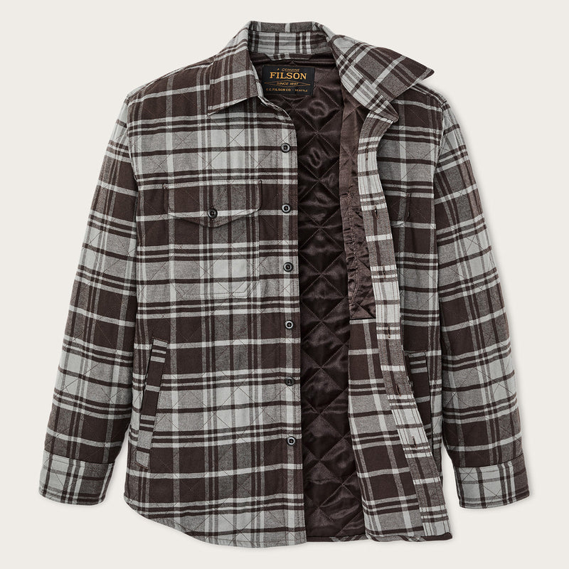 Insulated flannel jac-shirt by Filson | Brown / gray plaid (Gray)