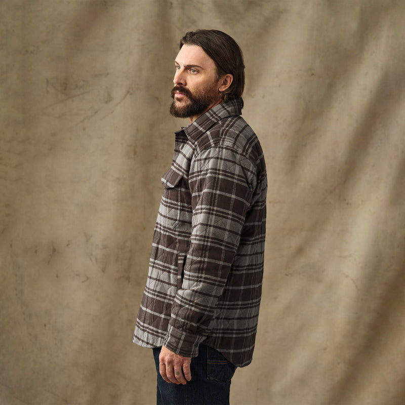 Insulated flannel jac-shirt par Filson | Brown / gray plaid (Gray)