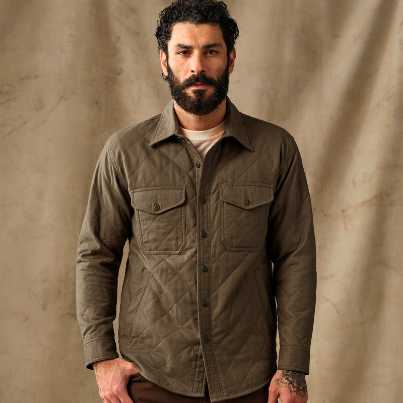 Insulated flannel jac-shirt by Filson | Field olive (Green)