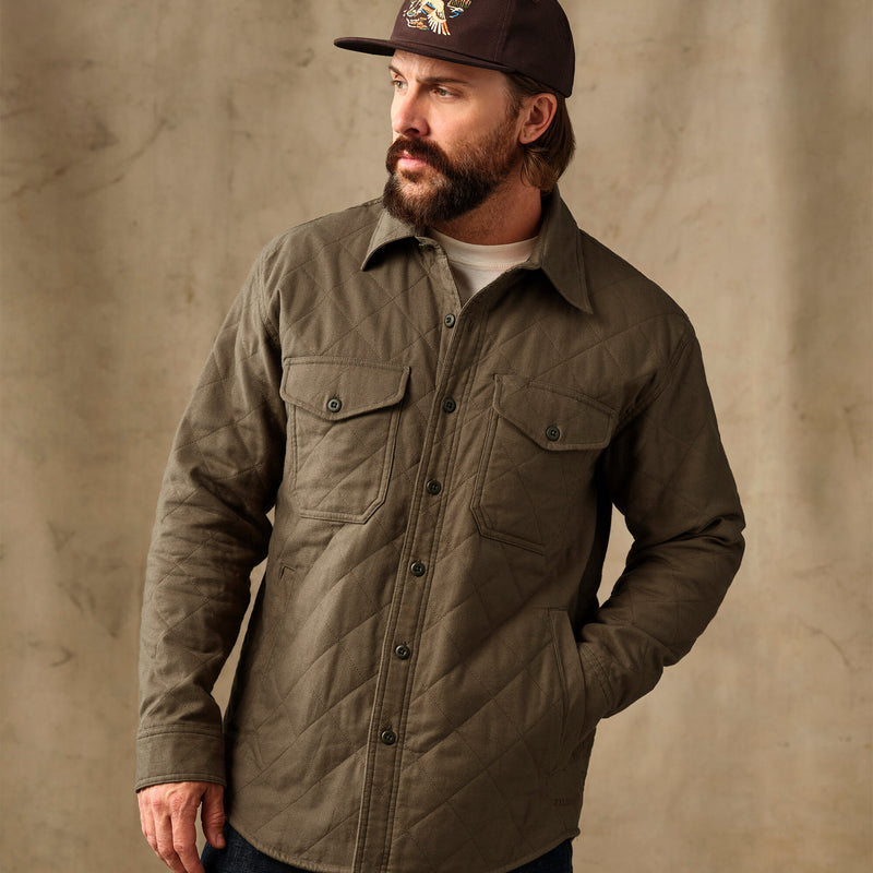 Insulated flannel jac-shirt by Filson | Field olive (Green)