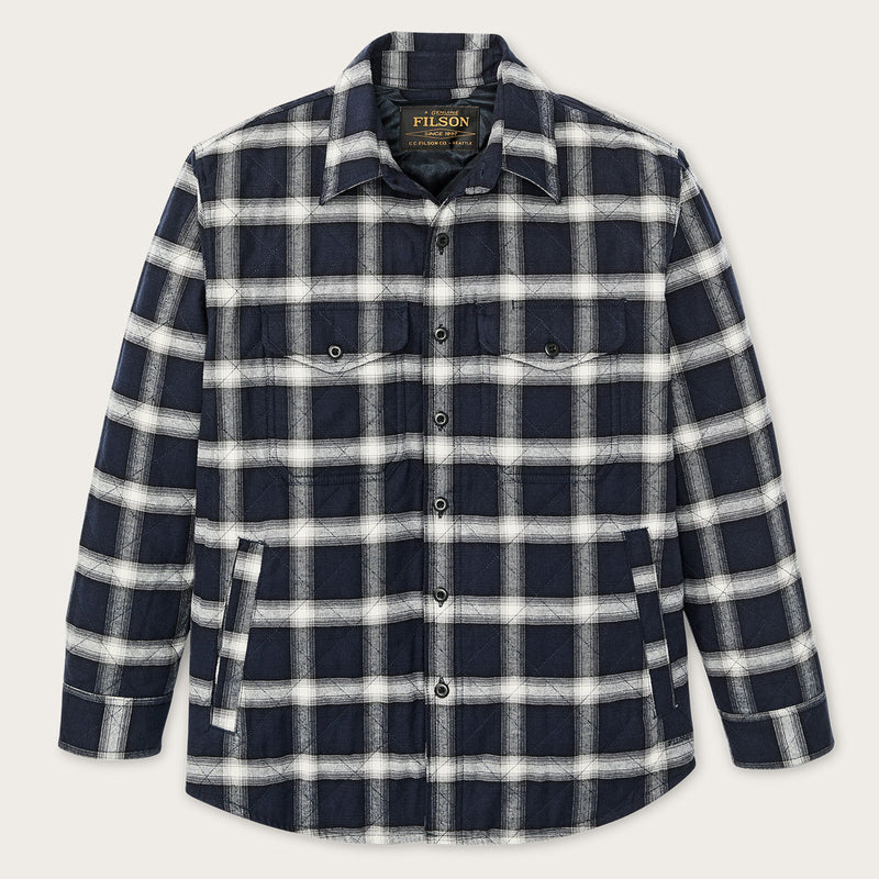 Insulated flannel jac-shirt by Filson | Navy / cream plaid (Blue)