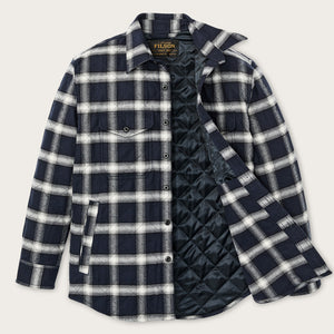 Insulated flannel jac-shirt by Filson | Navy / cream plaid (Blue)