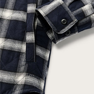 Insulated flannel jac-shirt by Filson | Navy / cream plaid (Blue)