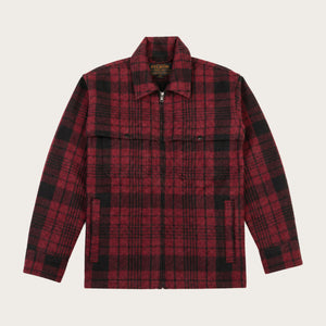 Forester wool jacket par Filson | Burgundy/black plaid (Red)