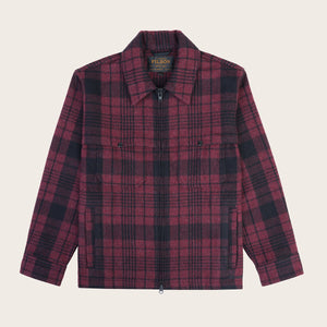 Forester wool jacket par Filson | Burgundy/black plaid (Red)