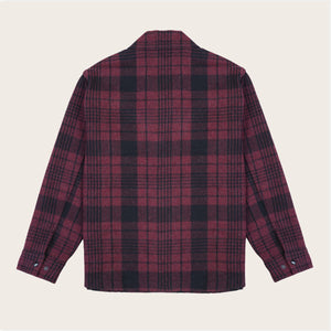 Forester wool jacket par Filson | Burgundy/black plaid (Red)
