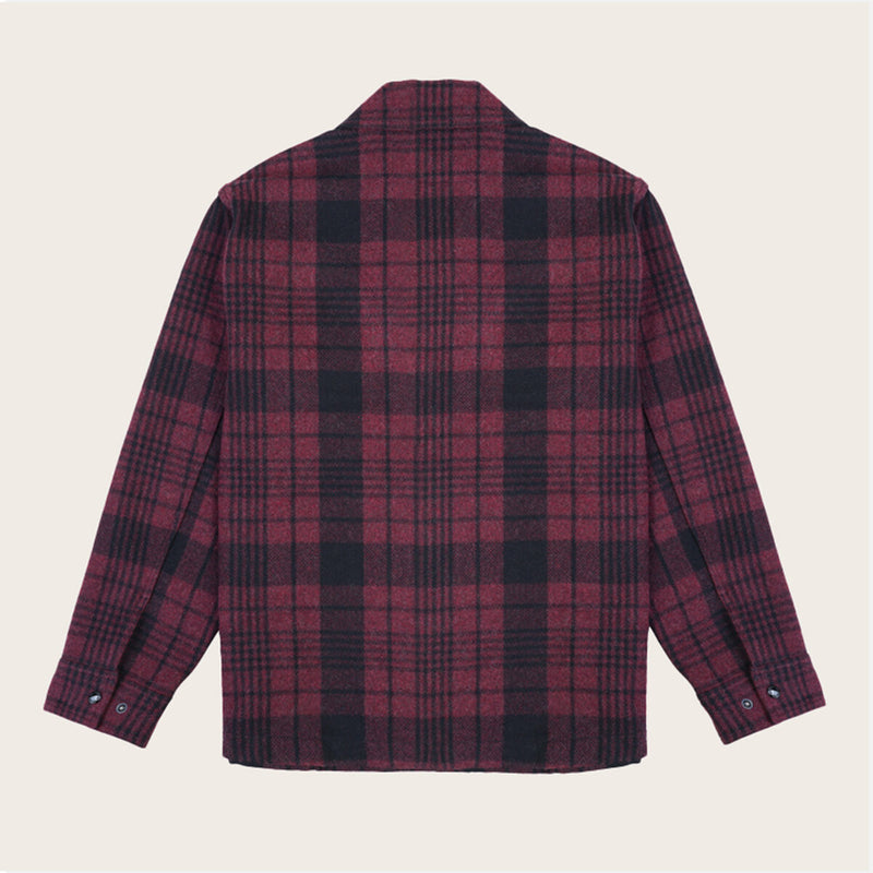 Forester wool jacket par Filson | Burgundy/black plaid (Red)