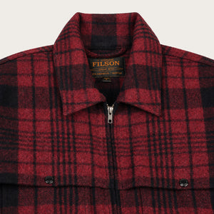 Forester wool jacket par Filson | Burgundy/black plaid (Red)