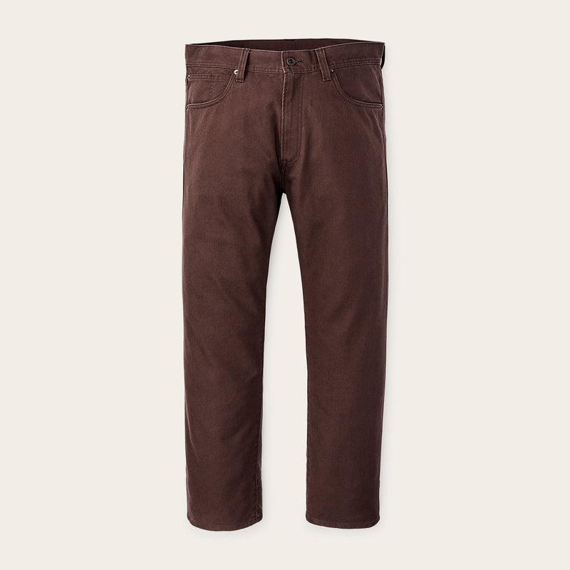 Dry tin cloth 5-pocket pants by Filson | Seal brown (Brown)