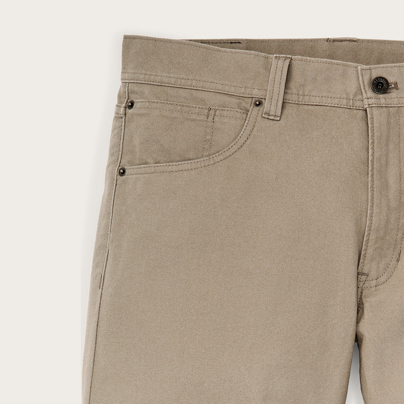 Dry tin cloth 5-pocket pants by Filson | Khaki (Beige)