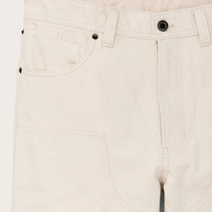 Dry tin cloth double front pants par Filson | Natural seed (White)
