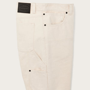 Dry tin cloth double front pants par Filson | Natural seed (White)
