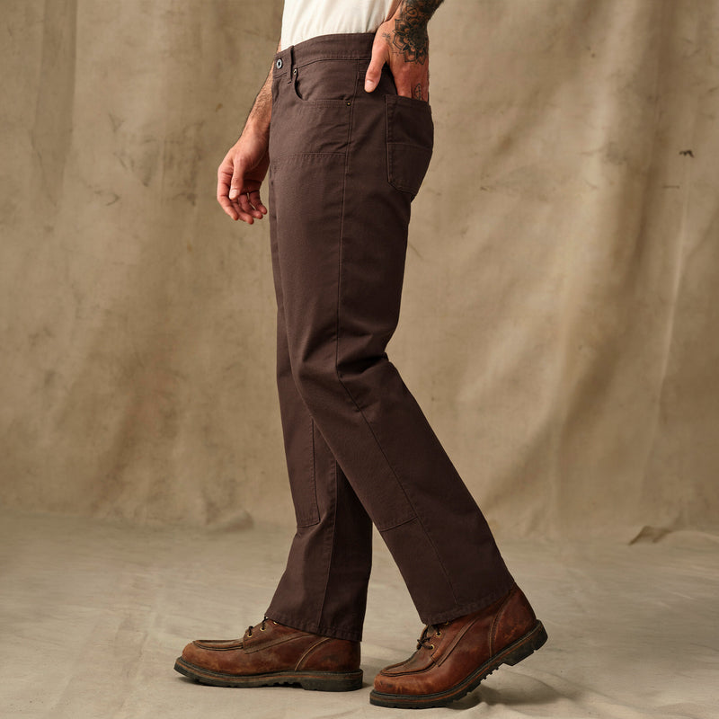 Dry tin cloth double front pants by Filson | Seal brown (Brown)