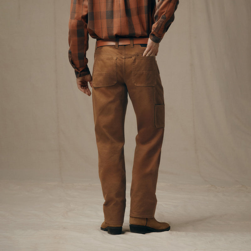 Pantaloni reversibili in tin cloth idrorepellente di Filson | Whiskey (Brown)
