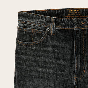 14-oz. straight-leg jeans par Filson | Vintage black (Black)
