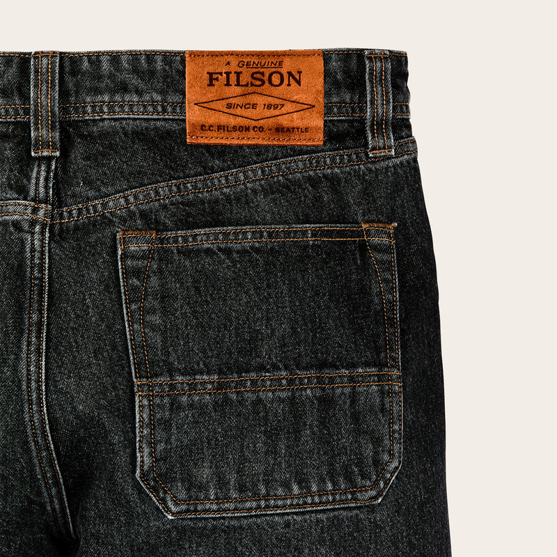 14-oz. straight-leg jeans par Filson | Vintage black (Black)