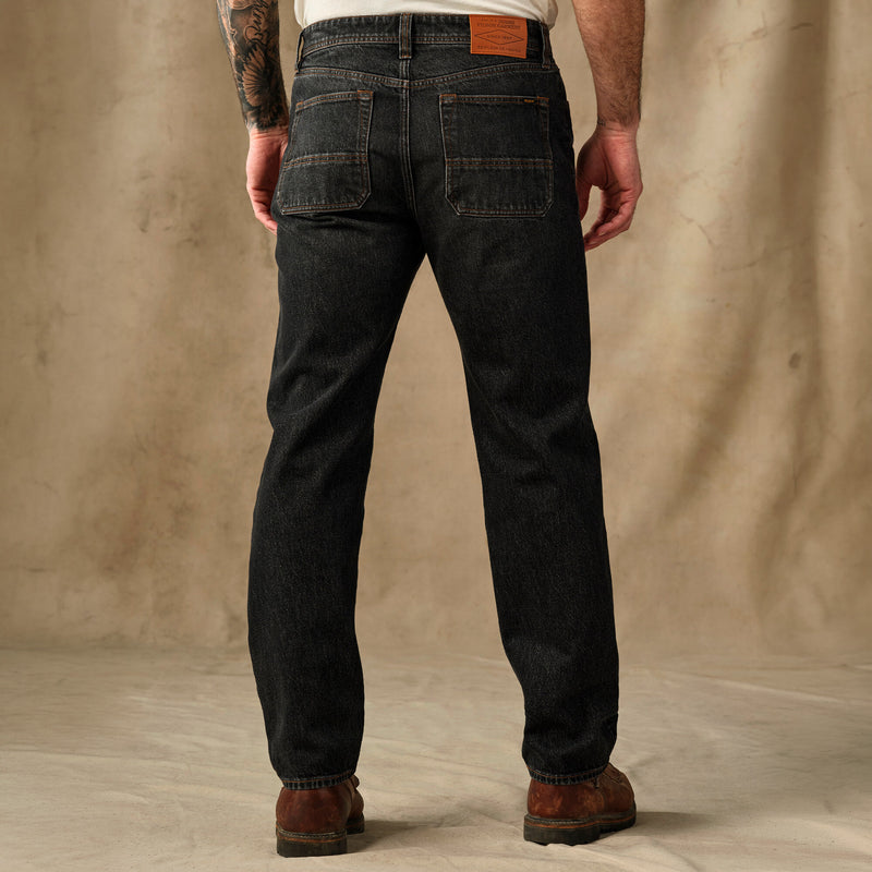 14-oz. straight-leg jeans par Filson | Vintage black (Black)