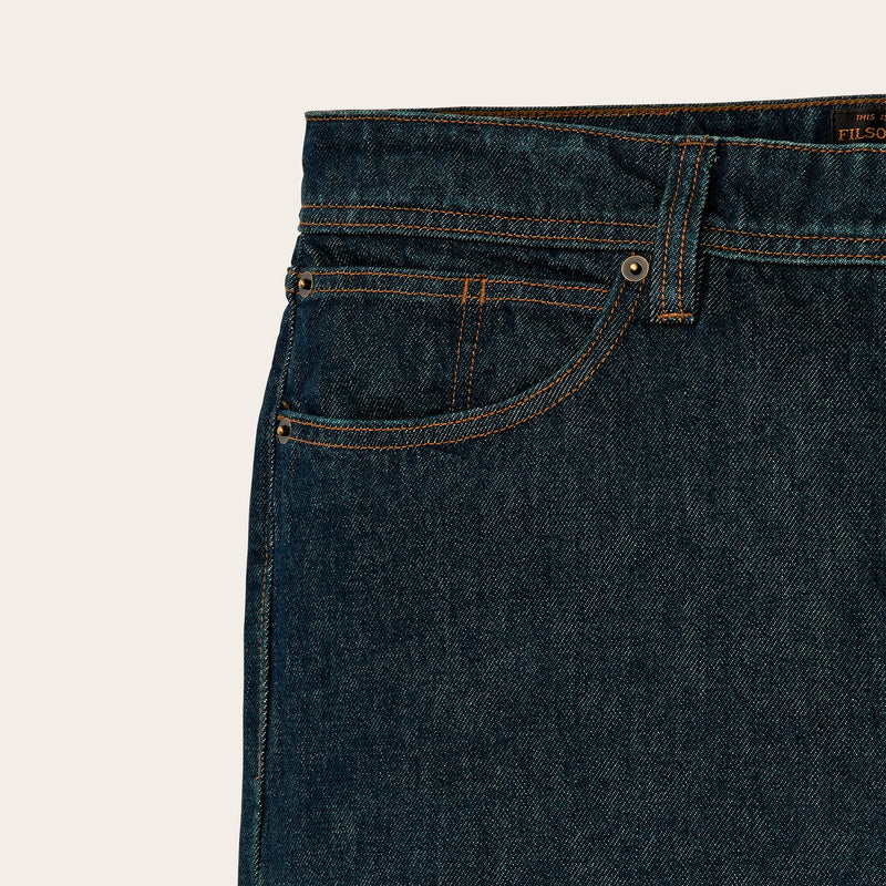 14-oz. straight-leg jeans par Filson | Rinsed vintage indigo (Blue)