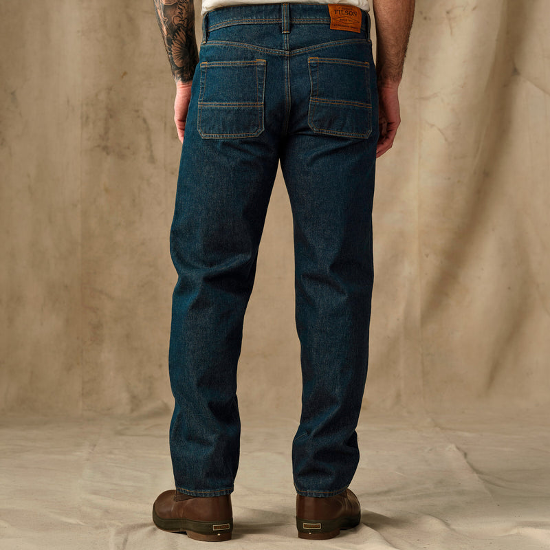 14-oz. straight-leg jeans par Filson | Rinsed vintage indigo (Blue)