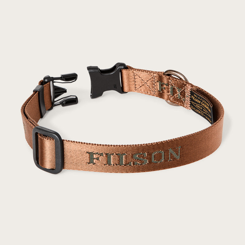 Nylon dog collar par Filson | Whiskey (Orange)