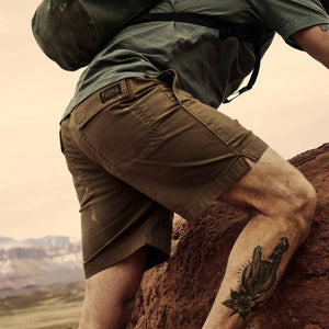 Granite mountain pull on shorts by Filson | Dark earth (Brown)