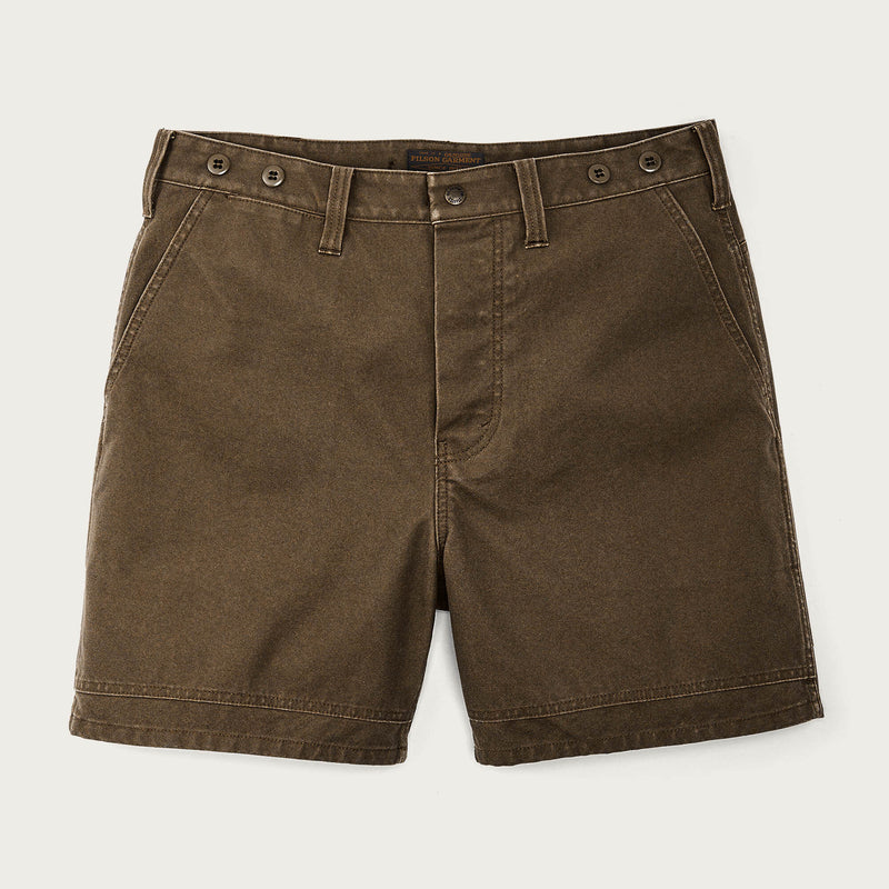 Dry tin cloth shorts von Filson | Marsh olive (Brown)