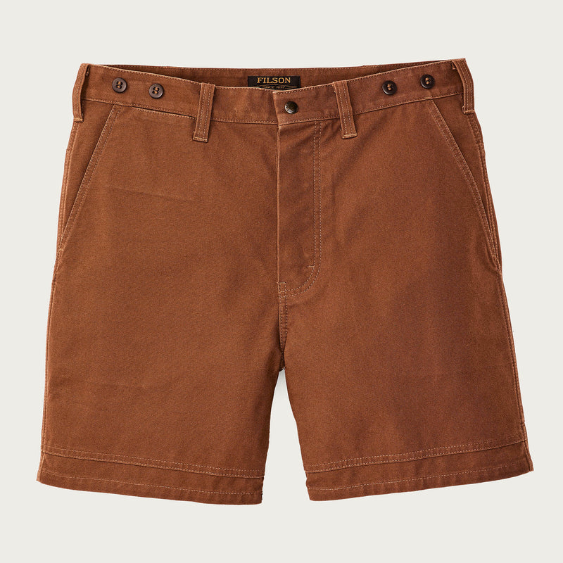 Dry tin cloth shorts by Filson | Whiskey (Brown)
