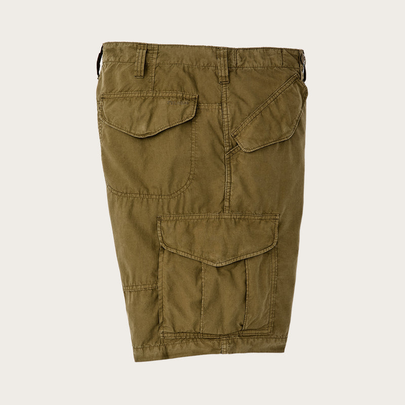 Tropical poplin cargo shorts par Filson | Military olive (Green)