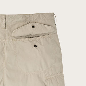 Tropical poplin cargo shorts by Filson | Dried sage (White)
