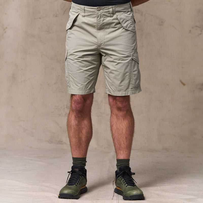 Tropical poplin cargo shorts by Filson | Dried sage (White)
