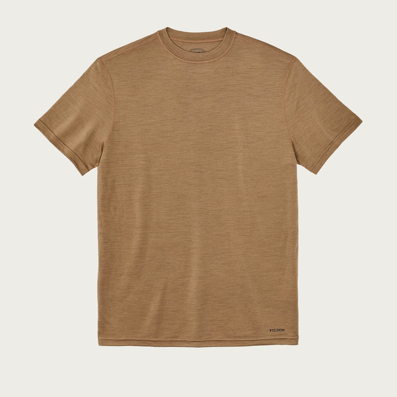 210g merino wool short sleeve crew von Filson | Rugged tan (Brown)