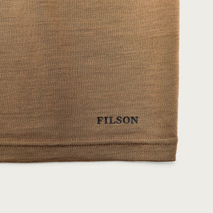 210g merino wool short sleeve crew von Filson | Rugged tan (Brown)