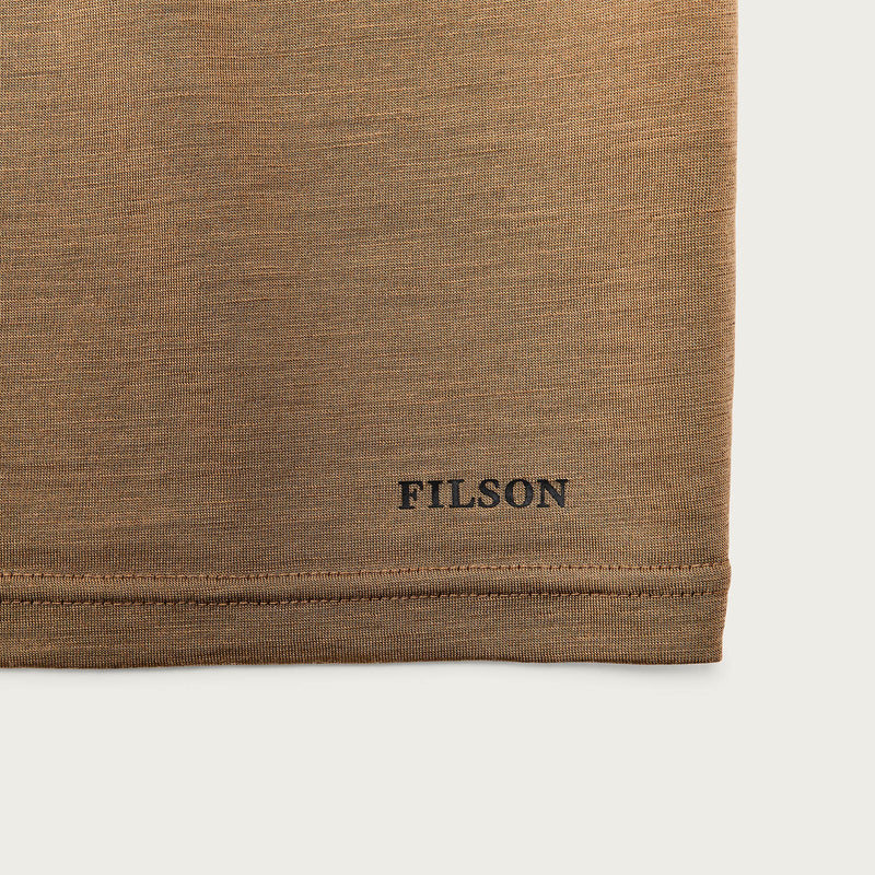 210g merino wool short sleeve crew von Filson | Rugged tan (Brown)