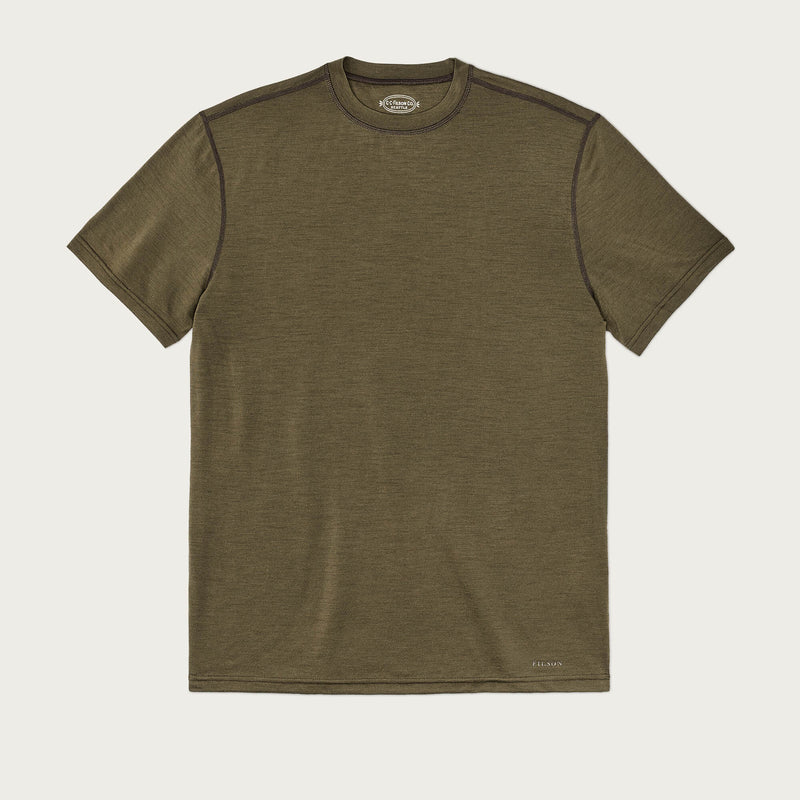 210g merino wool short sleeve crew von Filson | Dark olive (Green)