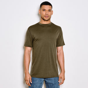 210g merino wool short sleeve crew di Filson | Dark olive (Green)