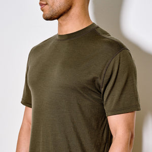 210g merino wool short sleeve crew von Filson | Dark olive (Green)