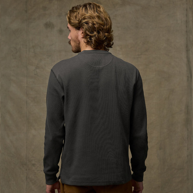 Waffle knit thermal crew by Filson | Faded black (Beige)