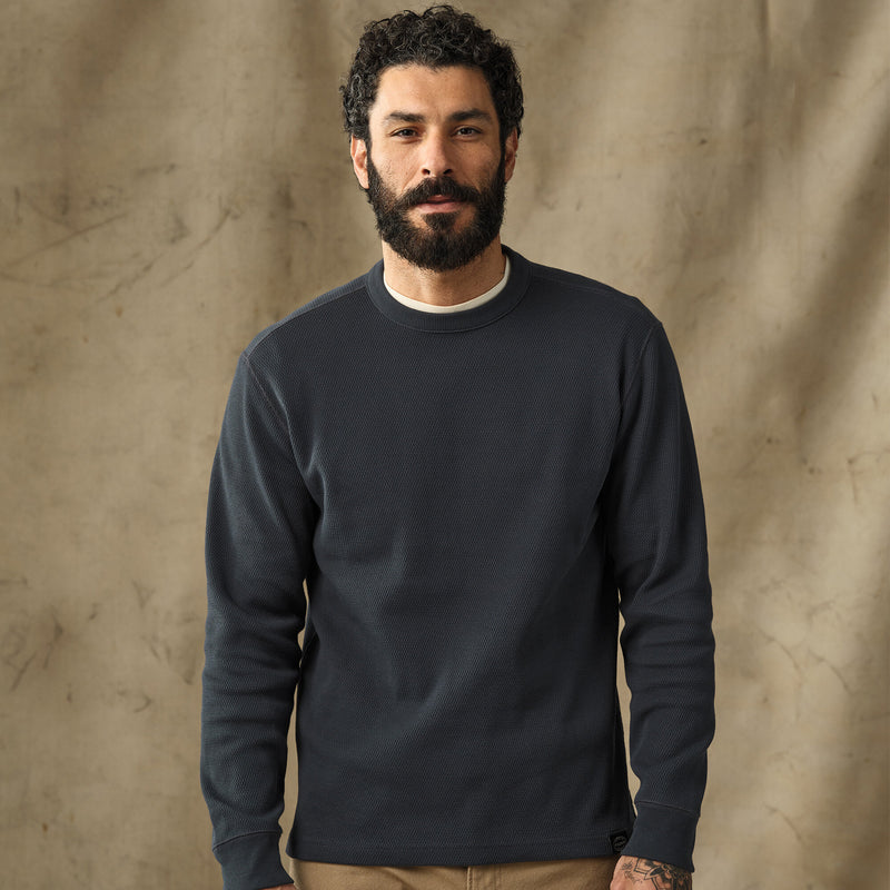 Waffle knit thermal crew by Filson | Blue mussel (Blue)