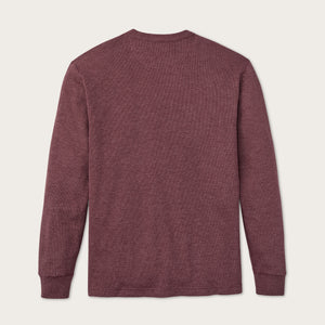 Waffle knit thermal crew by Filson | Dark port heather (Red)