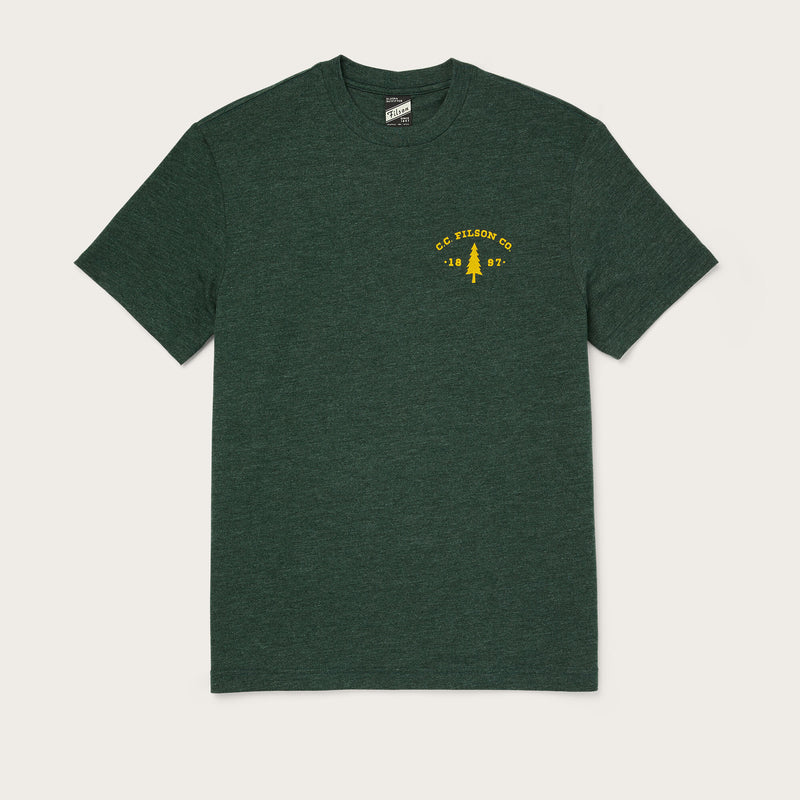 Buckshot t-shirt di Filson | Dark green heather tree (Green)