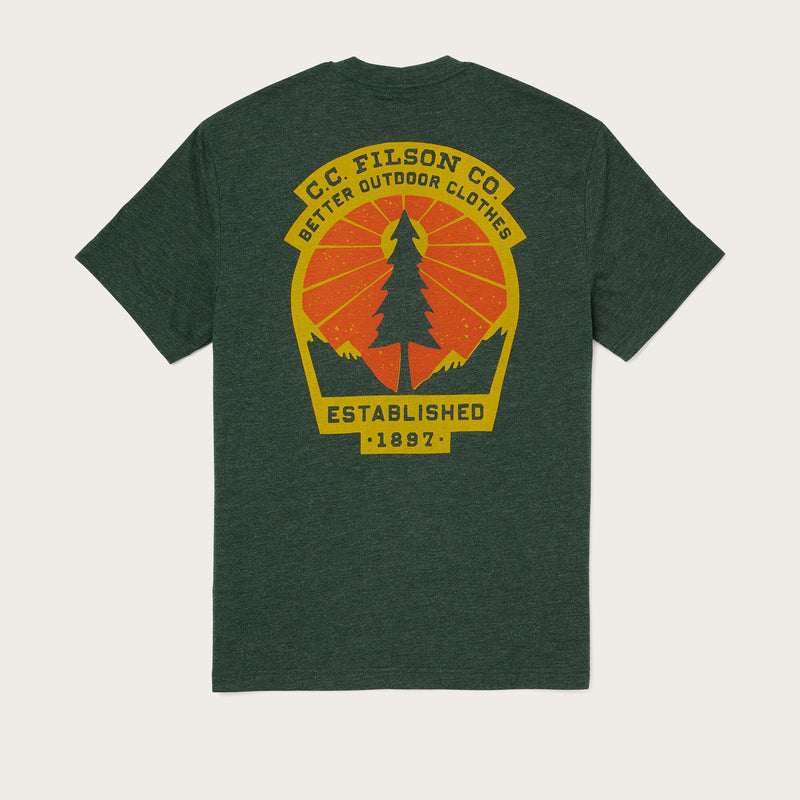 Buckshot t-shirt di Filson | Dark green heather tree (Green)