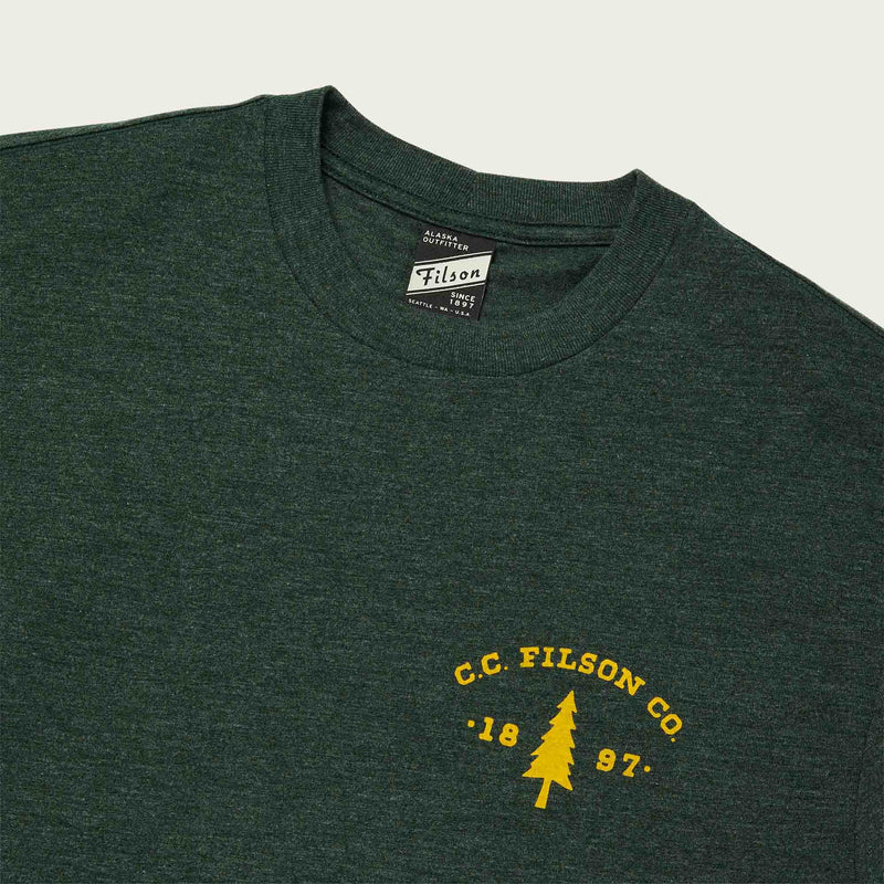 Buckshot t-shirt di Filson | Dark green heather tree (Green)