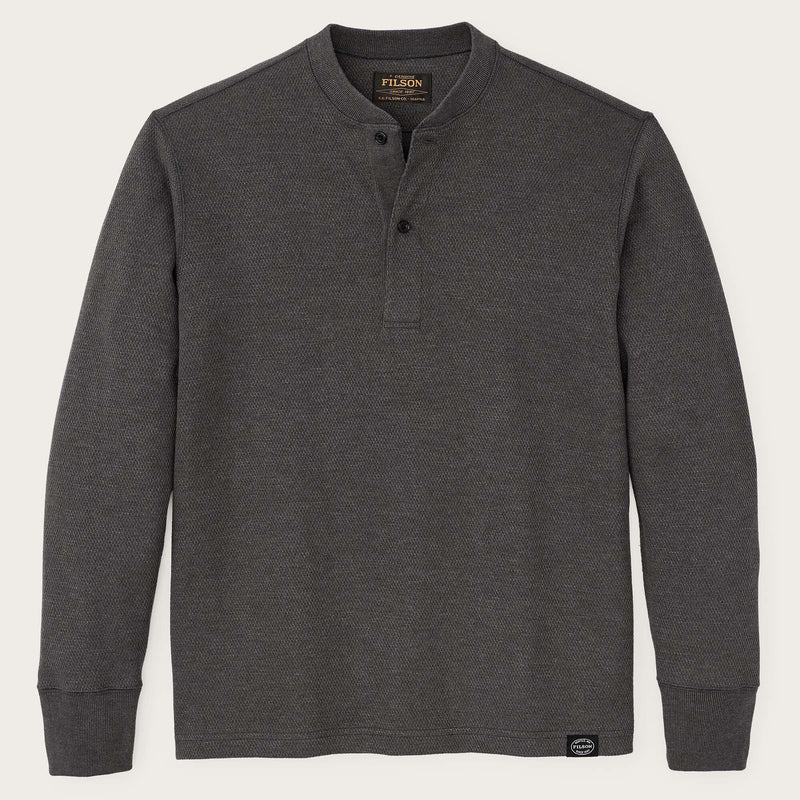 Waffle knit henley par Filson | Charcoal (Gray)