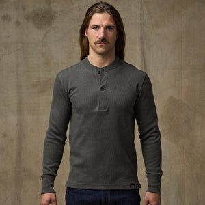 Waffle knit henley par Filson | Charcoal (Gray)