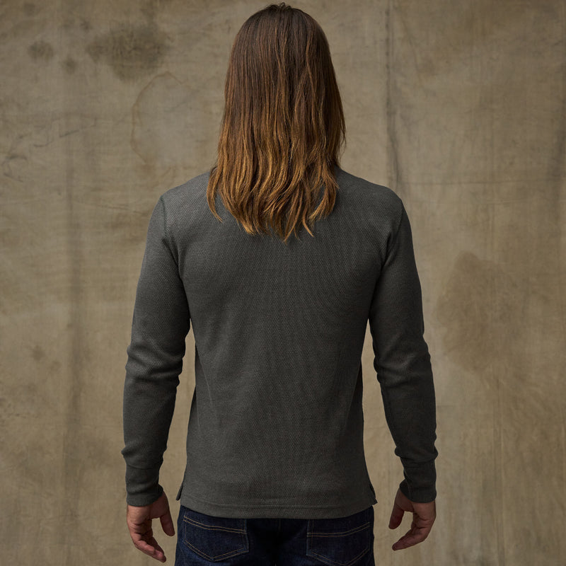 Waffle knit henley par Filson | Charcoal (Gray)