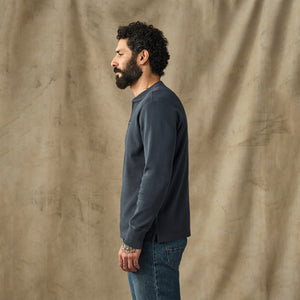 Waffle knit henley by Filson | Blue mussel (Blue)
