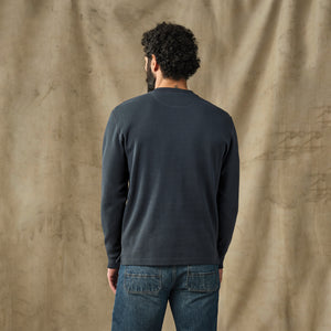 Waffle knit henley by Filson | Blue mussel (Blue)